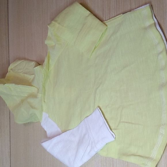 Macy's First Impressions 3-6 months Shirt w hood Reflective 100% Cotton Yellow, - Picture 3 of 6